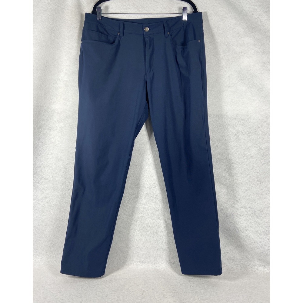Lululemon Abc Pants Mens 36x31 Blue Stretch Classic Fit Warpstreme